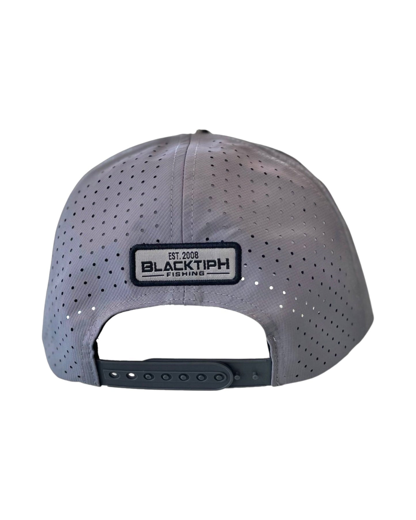 Grey PVC Performance Snapback Hat