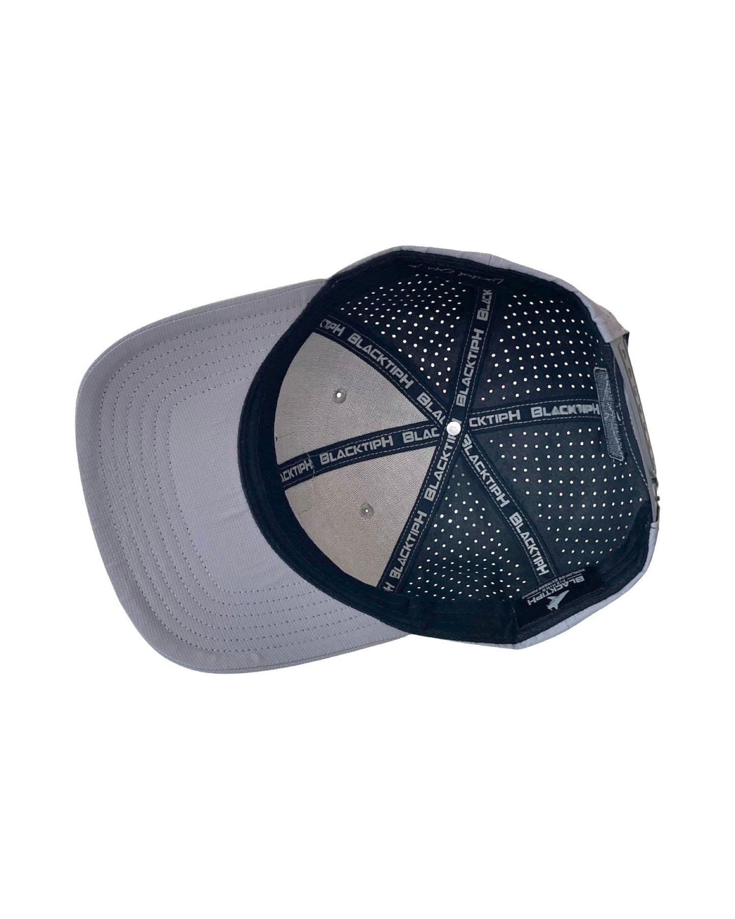 Grey PVC Performance Snapback Hat
