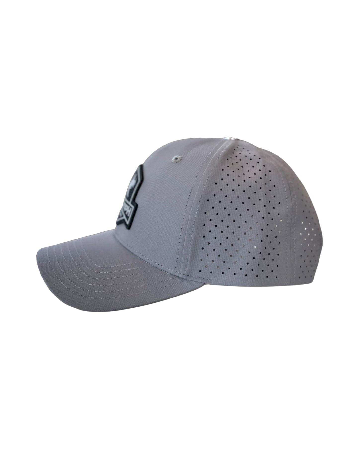 Grey PVC Performance Snapback Hat