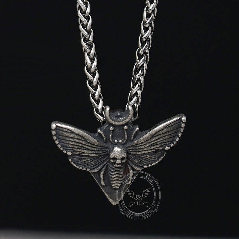 Grim Reaper Butterfly Skull Stainless Steel Pendant