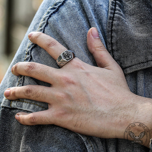 Grim Reaper Skull Stainless Steel Men’s Ring