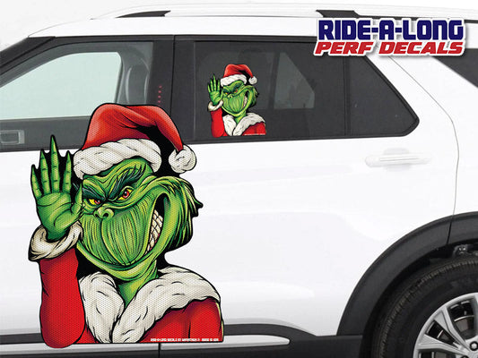 Grim Santa *RIDE A LONG* Perforated Decal