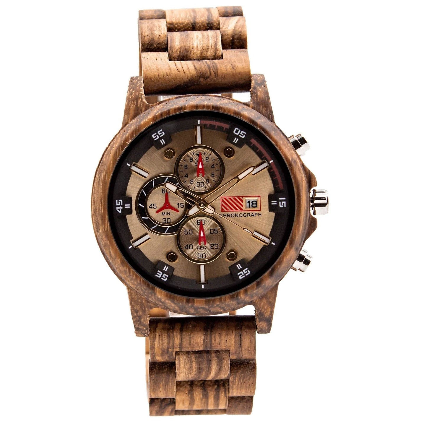 Groomsmen Set of 11 Wooden Watch Zebra - Multa