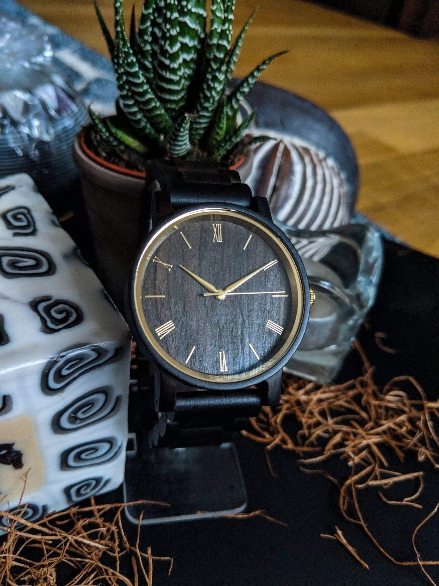Groomsmen Set Of 12 Wooden Watches - Ebony Arce