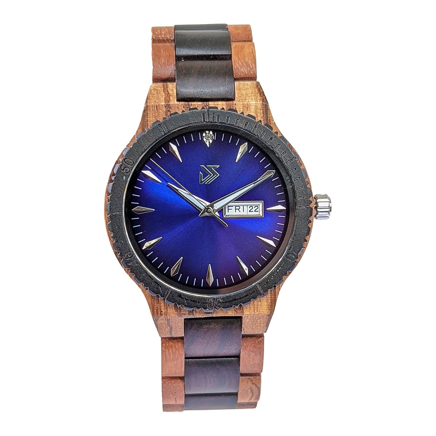 Groomsmen Set of 8  Wooden Watch Justo | Blue