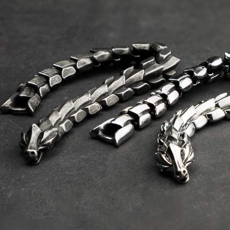 Vintage Dragon Scale Stainless Steel Bracelet