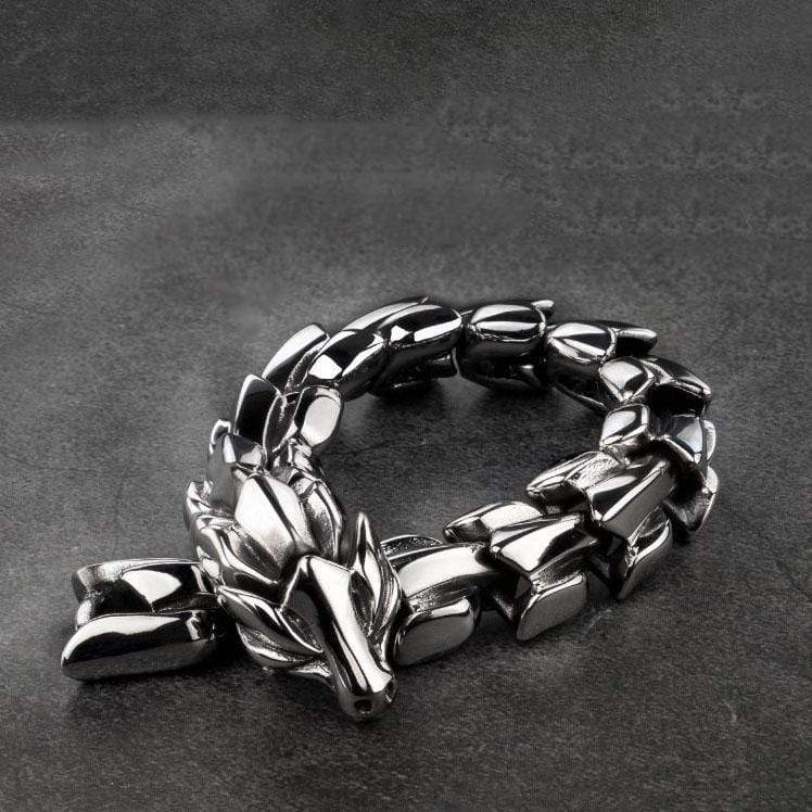 Vintage Dragon Scale Stainless Steel Bracelet