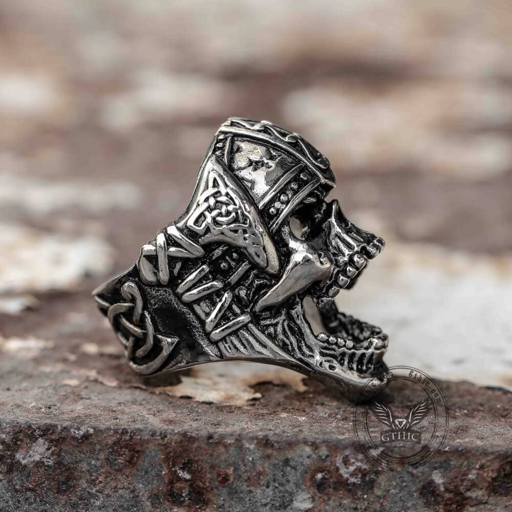 Berserker Stainless Steel Viking Skull Ring