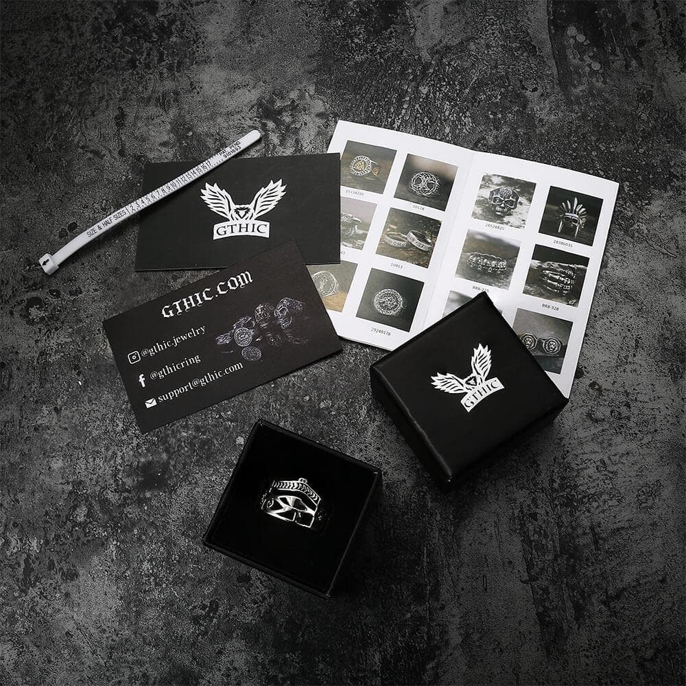 Egyptian Eye of Ra Ankh Stainless Steel Egypt Ring