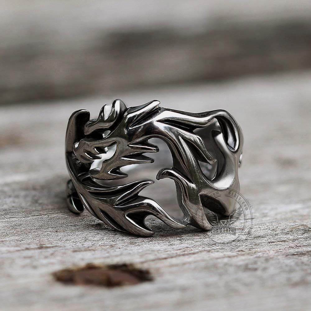 Hollow Dragon Stainless Steel Beast Ring