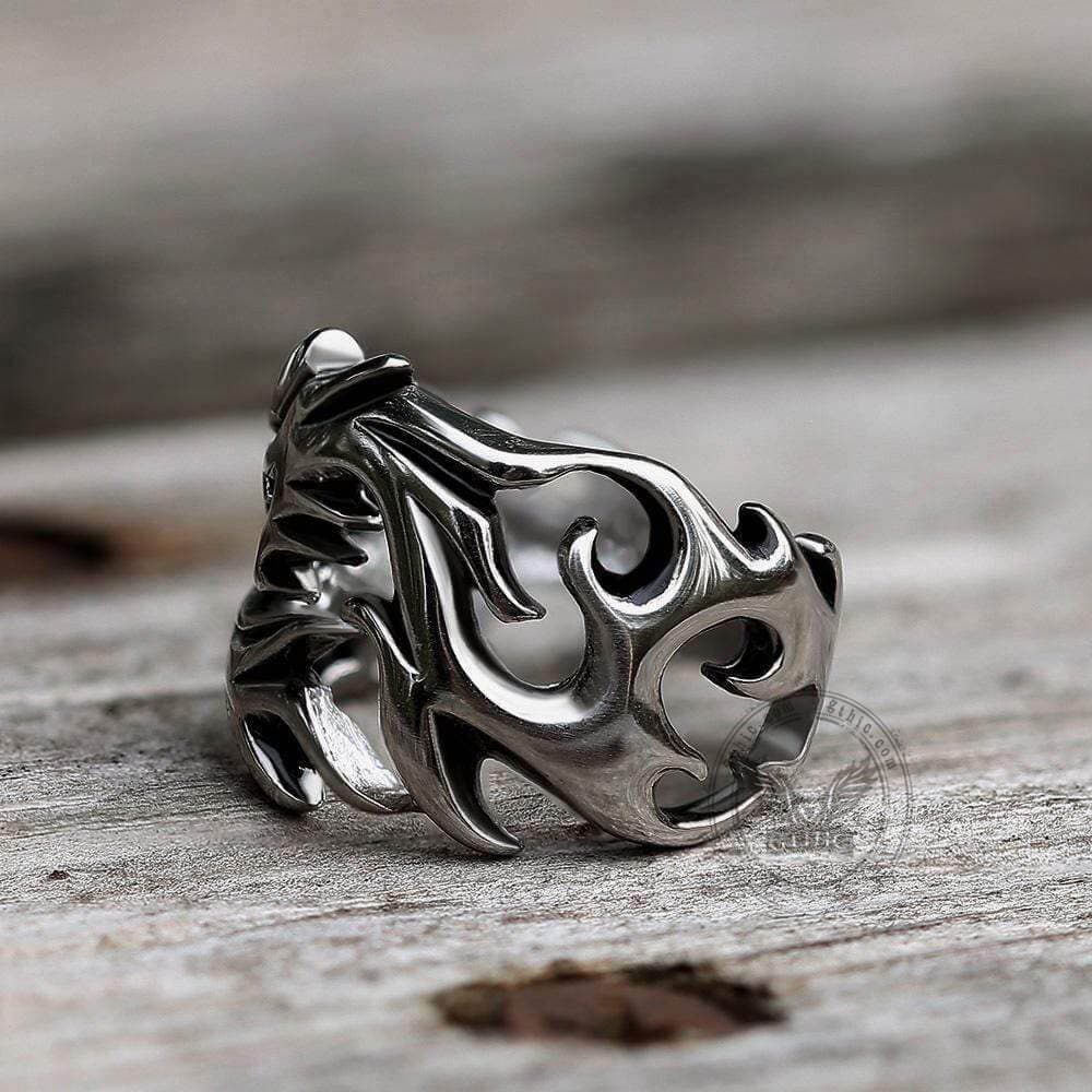 Hollow Dragon Stainless Steel Beast Ring
