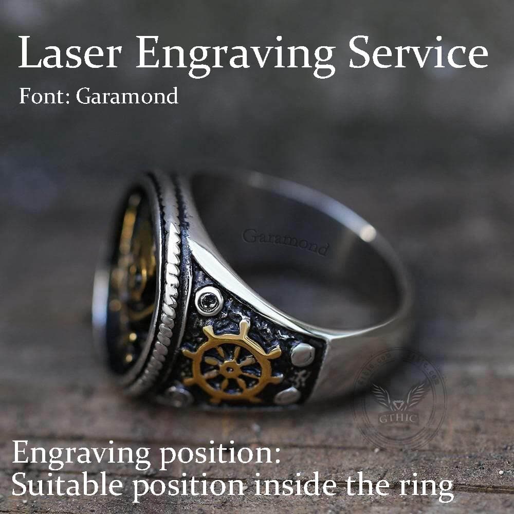 Retro Pirate Stainless Steel Skull Ring