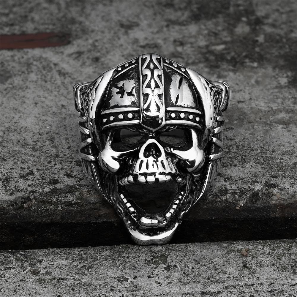 Berserker Stainless Steel Viking Skull Ring