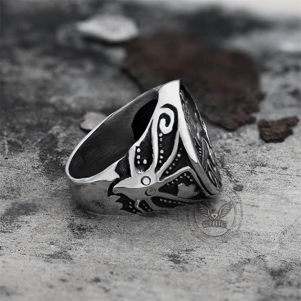 Sailboat Stainless Steel Kraken Octopus Ring