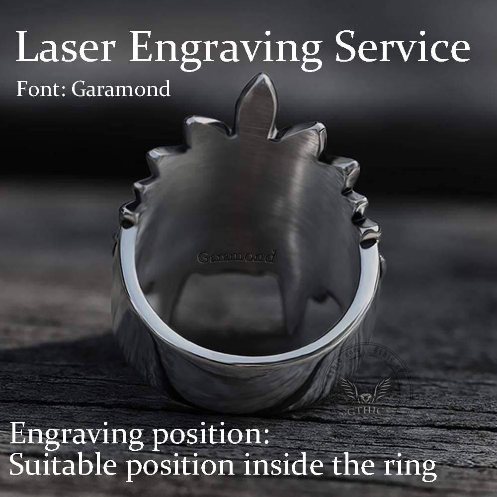 Tribal Chief Stainless Steel Skull Ring