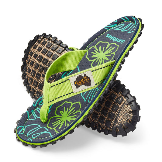 Islander Flip-Flops - Women's - Lime Hibiscus