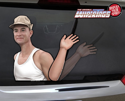 Shrimp Boat Captain Waving WiperTags