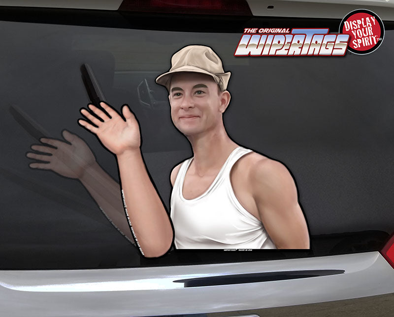 Shrimp Boat Captain Waving WiperTags