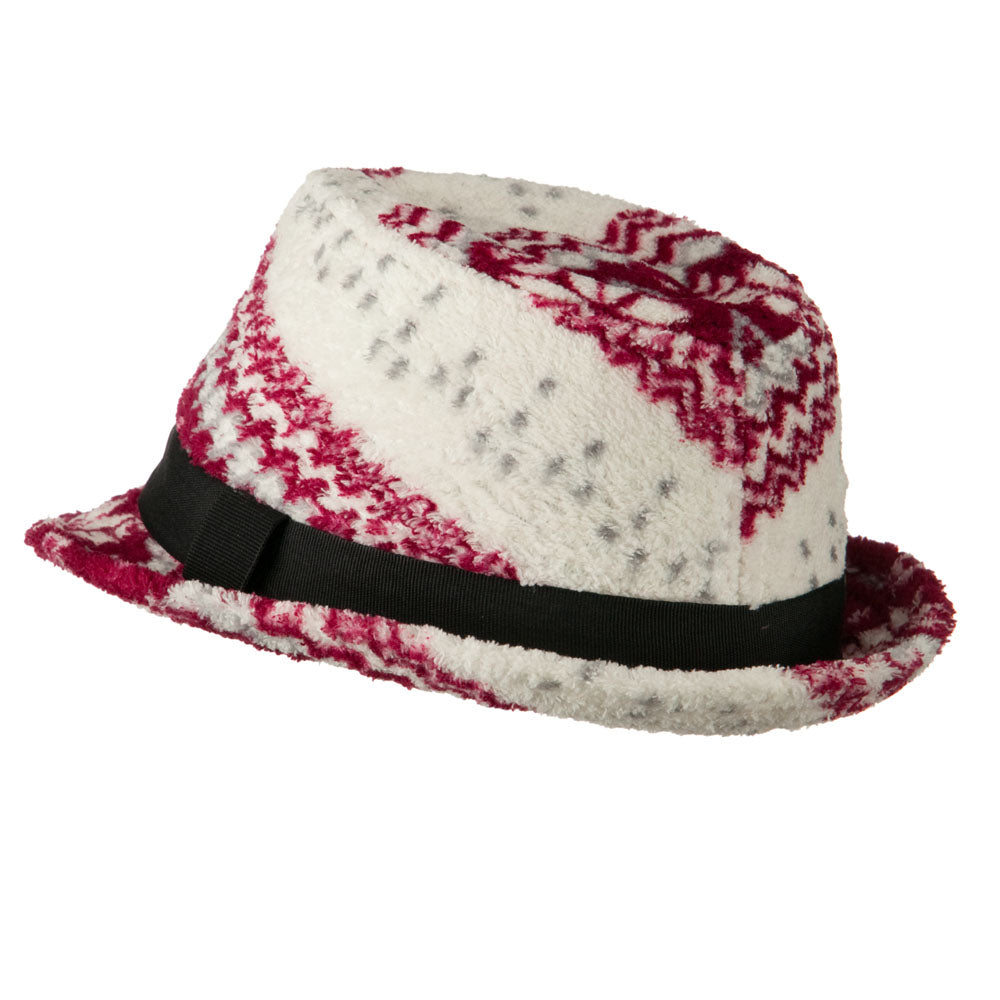 Girls Acrylic Blend Winter Design Fedora
