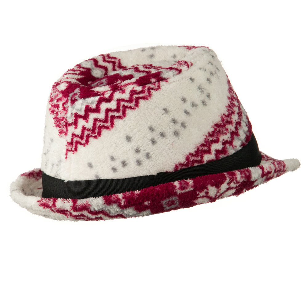 Girls Acrylic Blend Winter Design Fedora