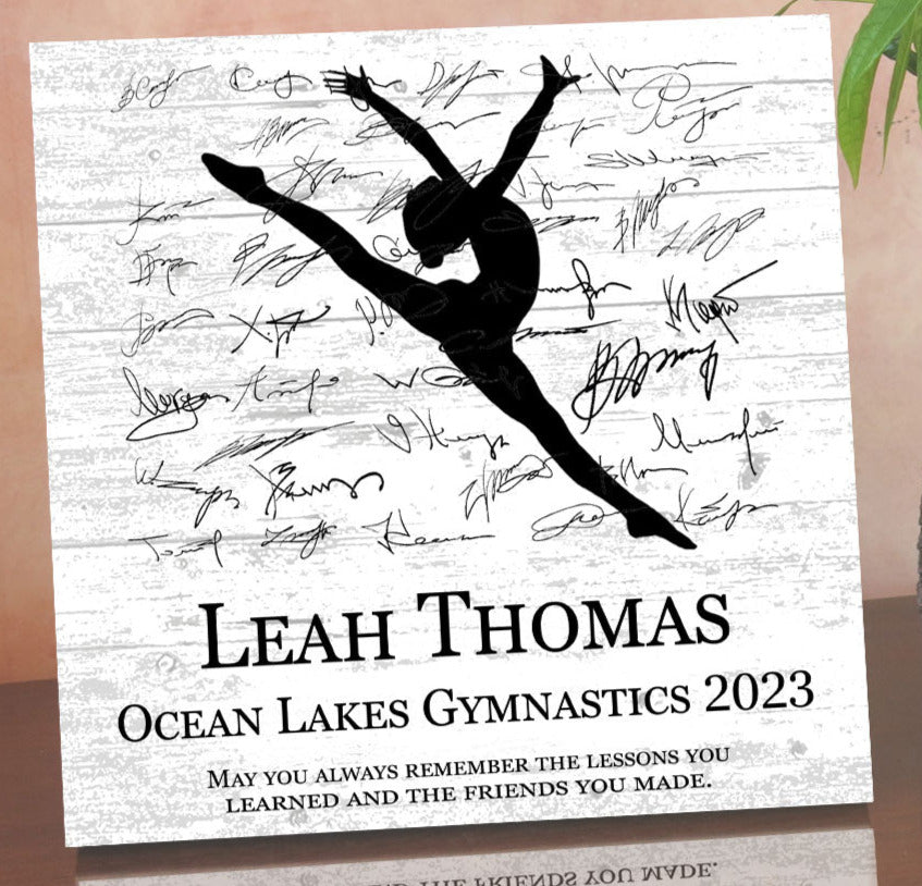 Gymnastics Award for Gymnast Recognition or Senior Season End Gift