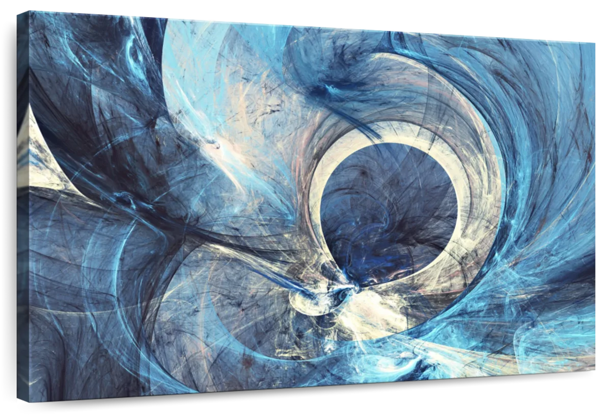 Ocean Line Swirls Abstract Wall Art