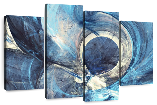 Ocean Line Swirls Abstract Wall Art