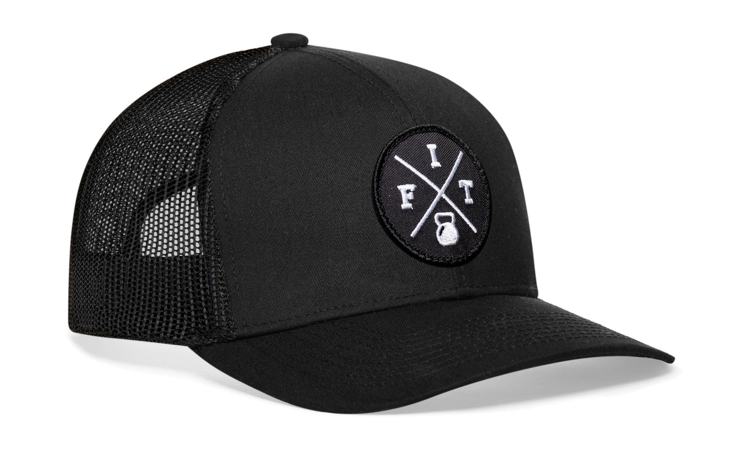 FIT Trucker Hat  |  Black Fitness Snapback
