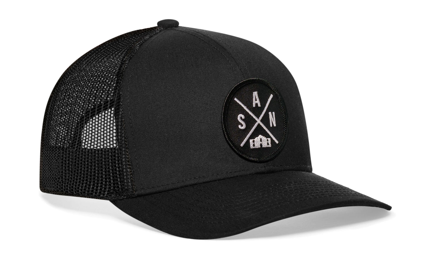 San Antonio Trucker Hat  |  Black SAN X Snapback