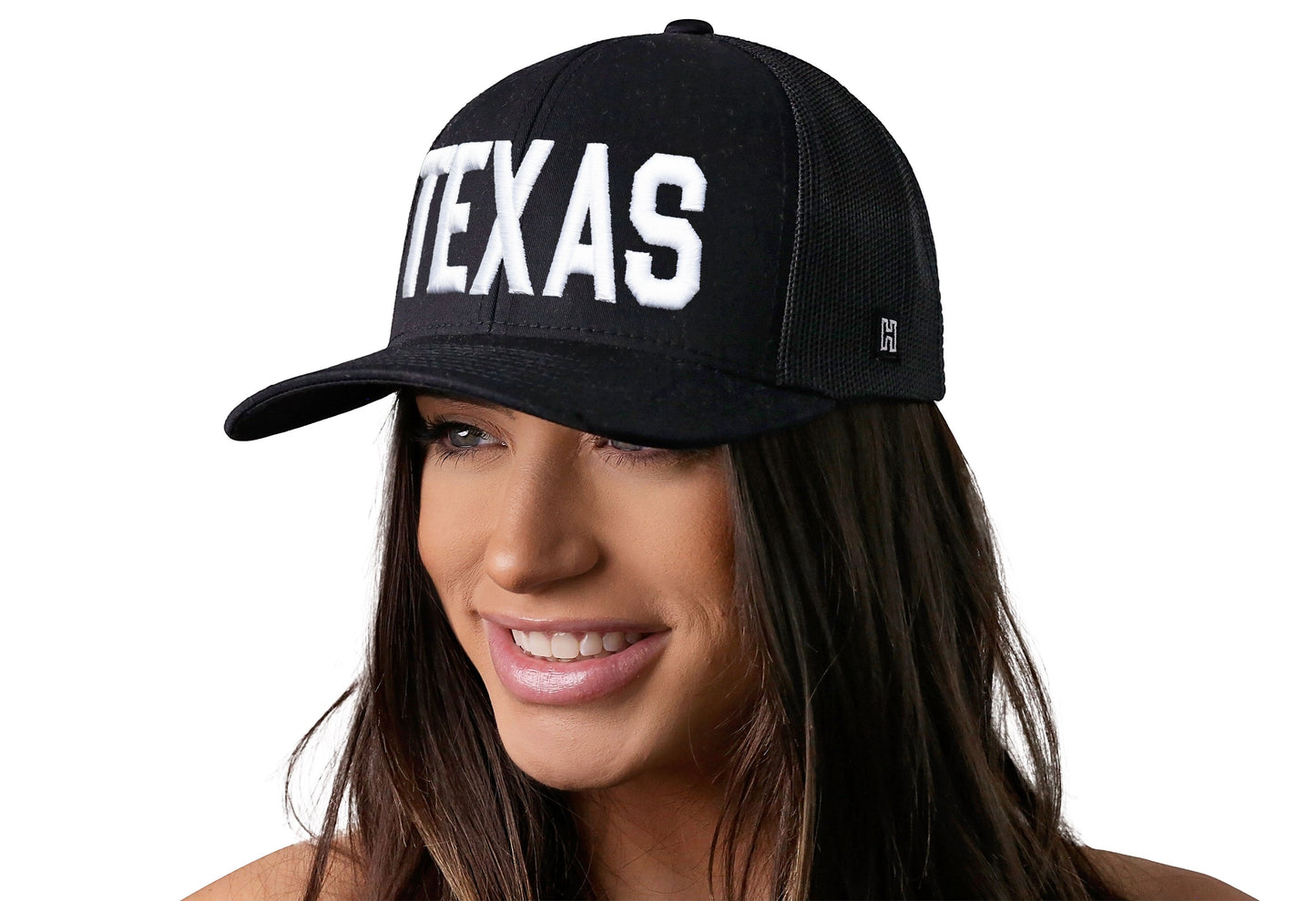 Texas Trucker Hat  |  Black TEXAS Snapback