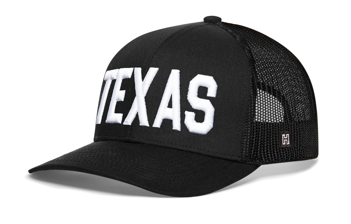 Texas Trucker Hat  |  Black TEXAS Snapback