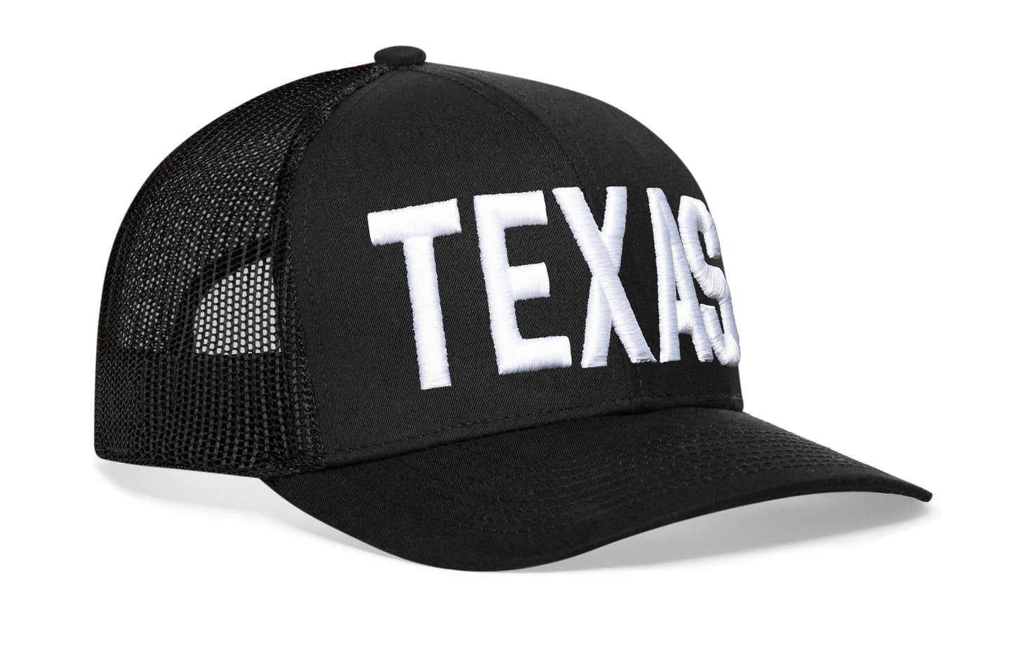Texas Trucker Hat  |  Black TEXAS Snapback