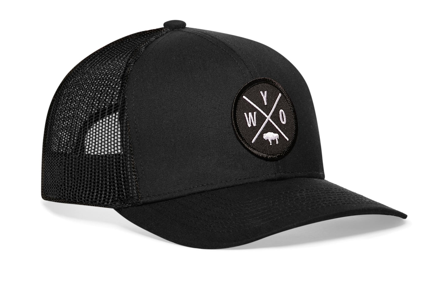 Wyoming Trucker Hat  |  Black WYO X Snapback