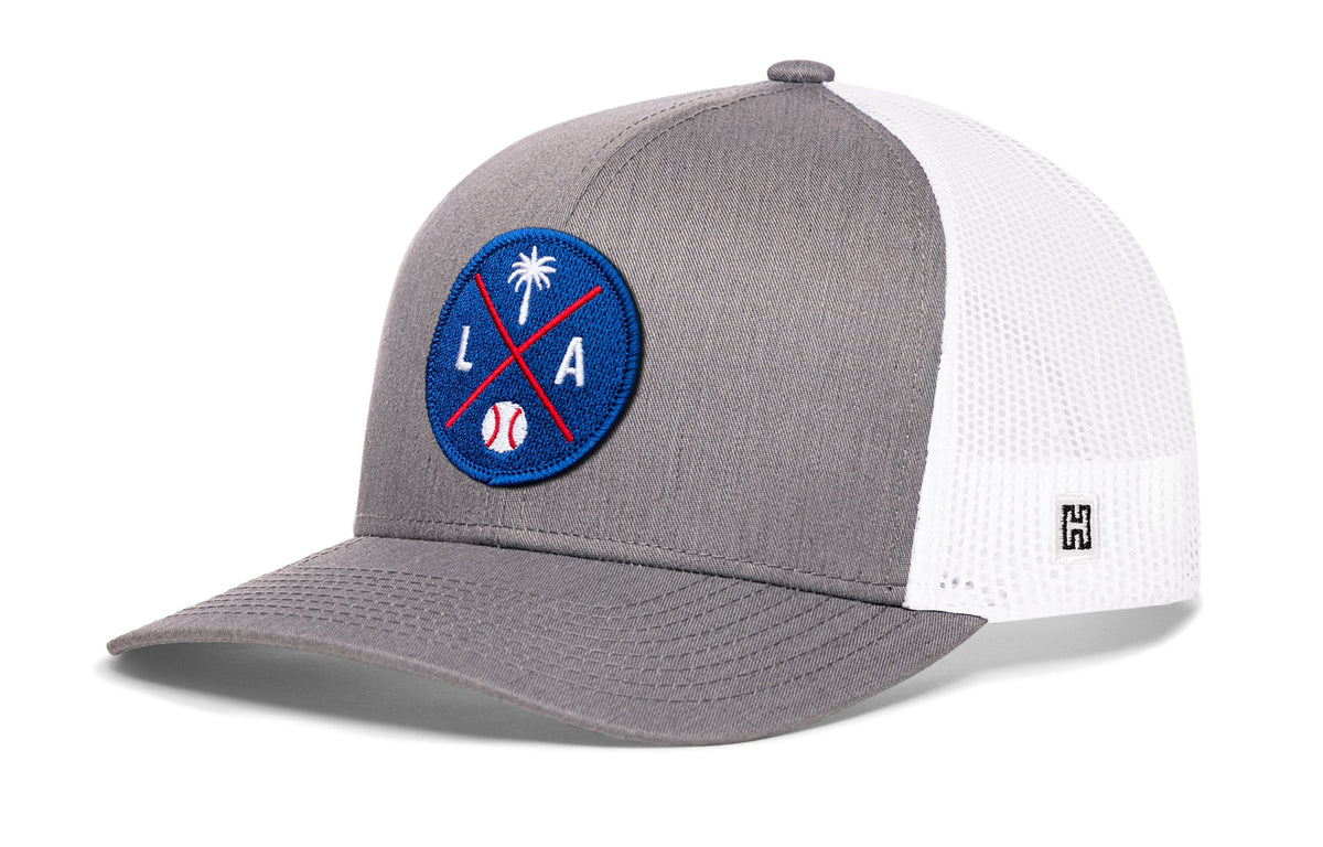 Los Angeles Baseball Trucker Hat  |  Blue LA X Snapback