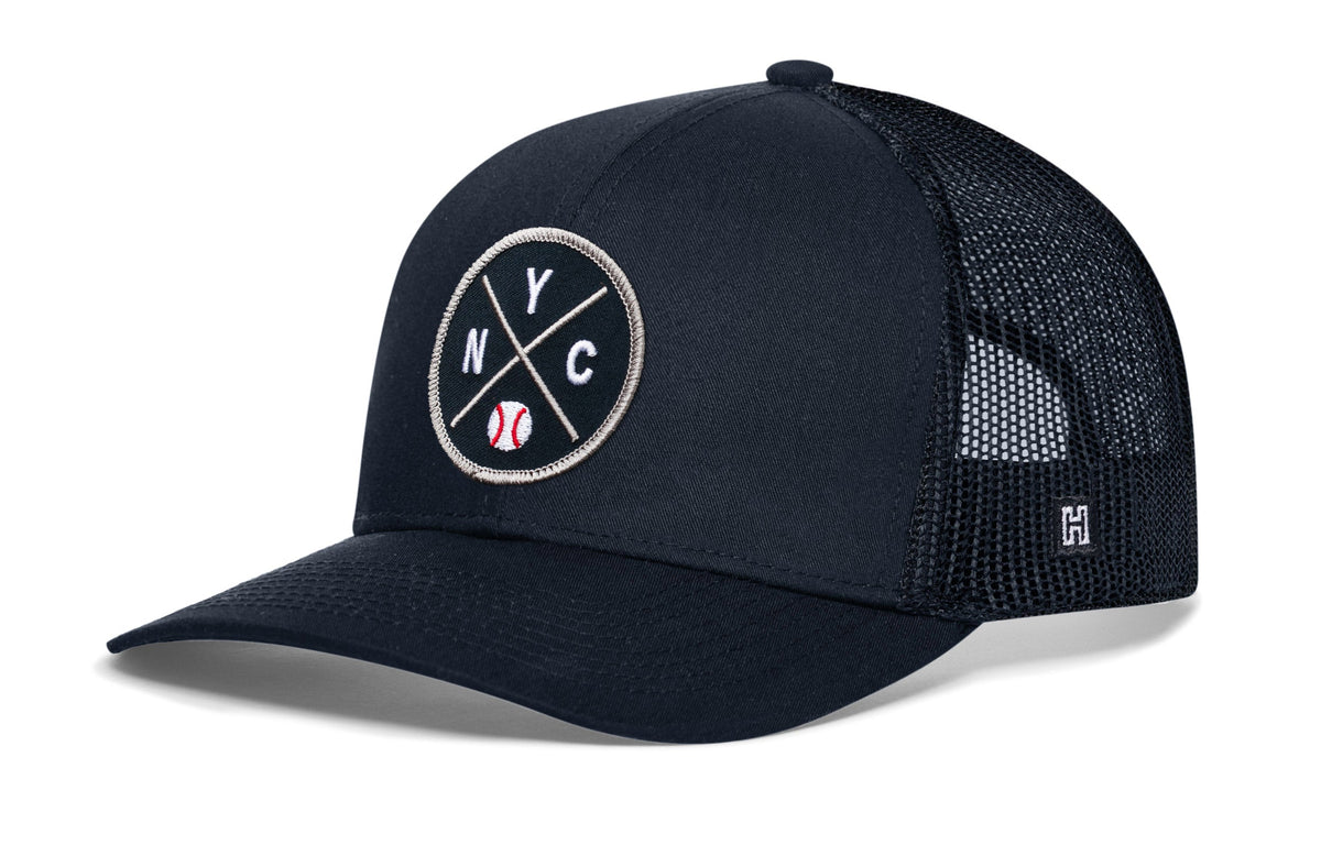 New York Baseball Trucker Hat  |  Navy NYC X Snapback