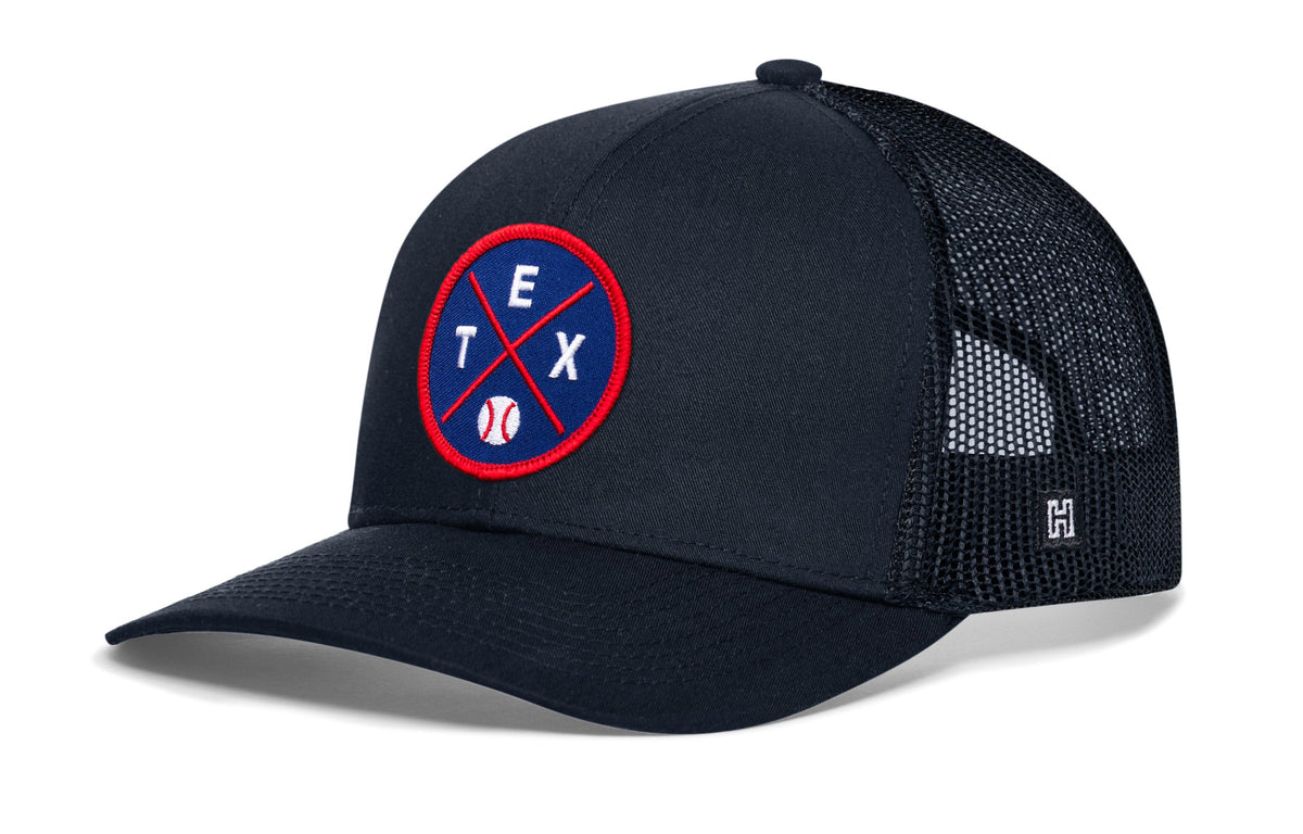 Texas Baseball Trucker Hat  |  TEX X Snapback