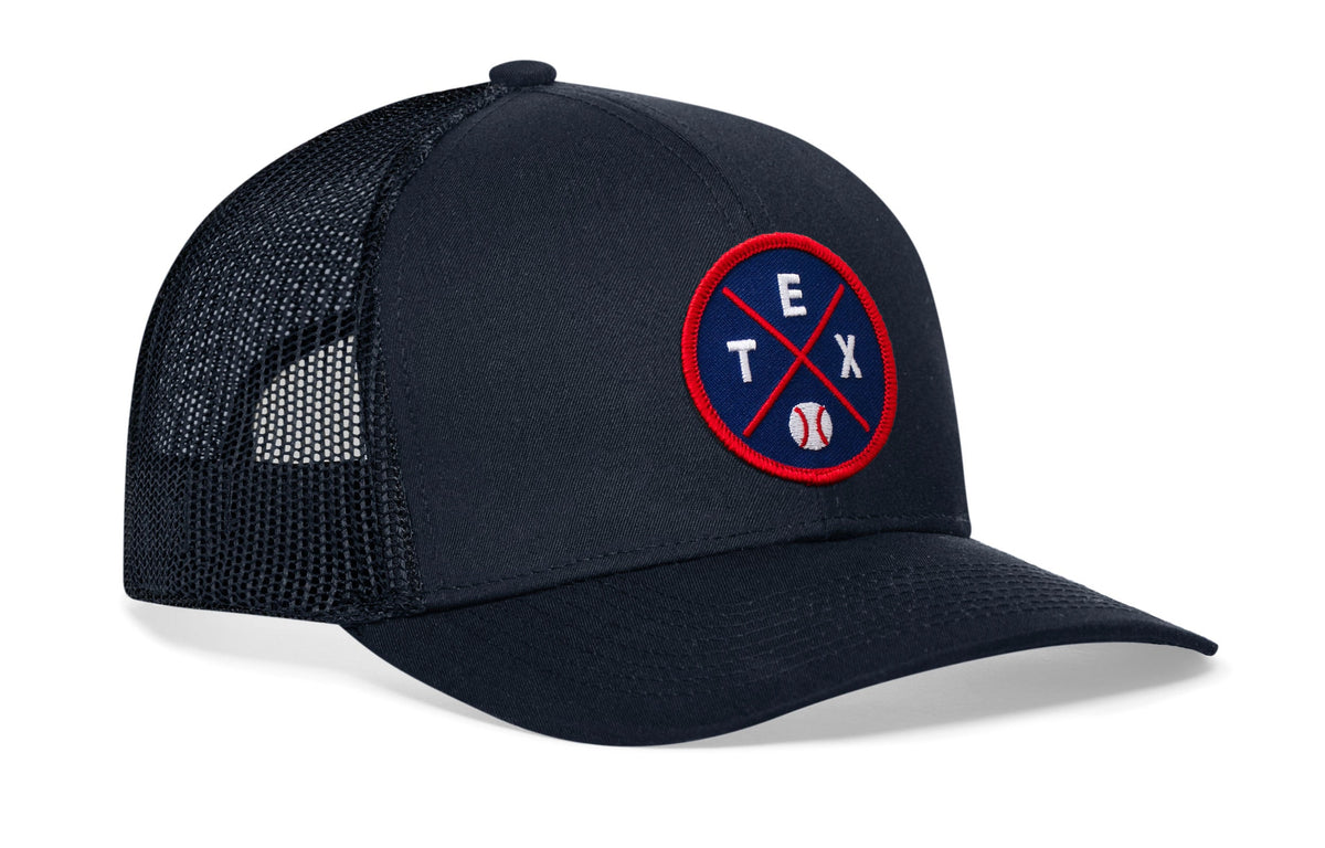 Texas Baseball Trucker Hat  |  TEX X Snapback