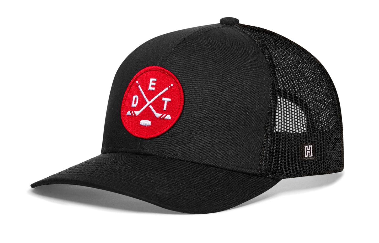 Detroit Hockey Trucker Hat  |  DET X Snapback
