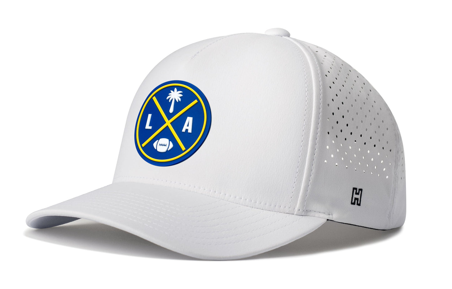 Los Angeles Football Performance 5-Panel Hat  |  Dark Blue LA X Flexfit® Snapback