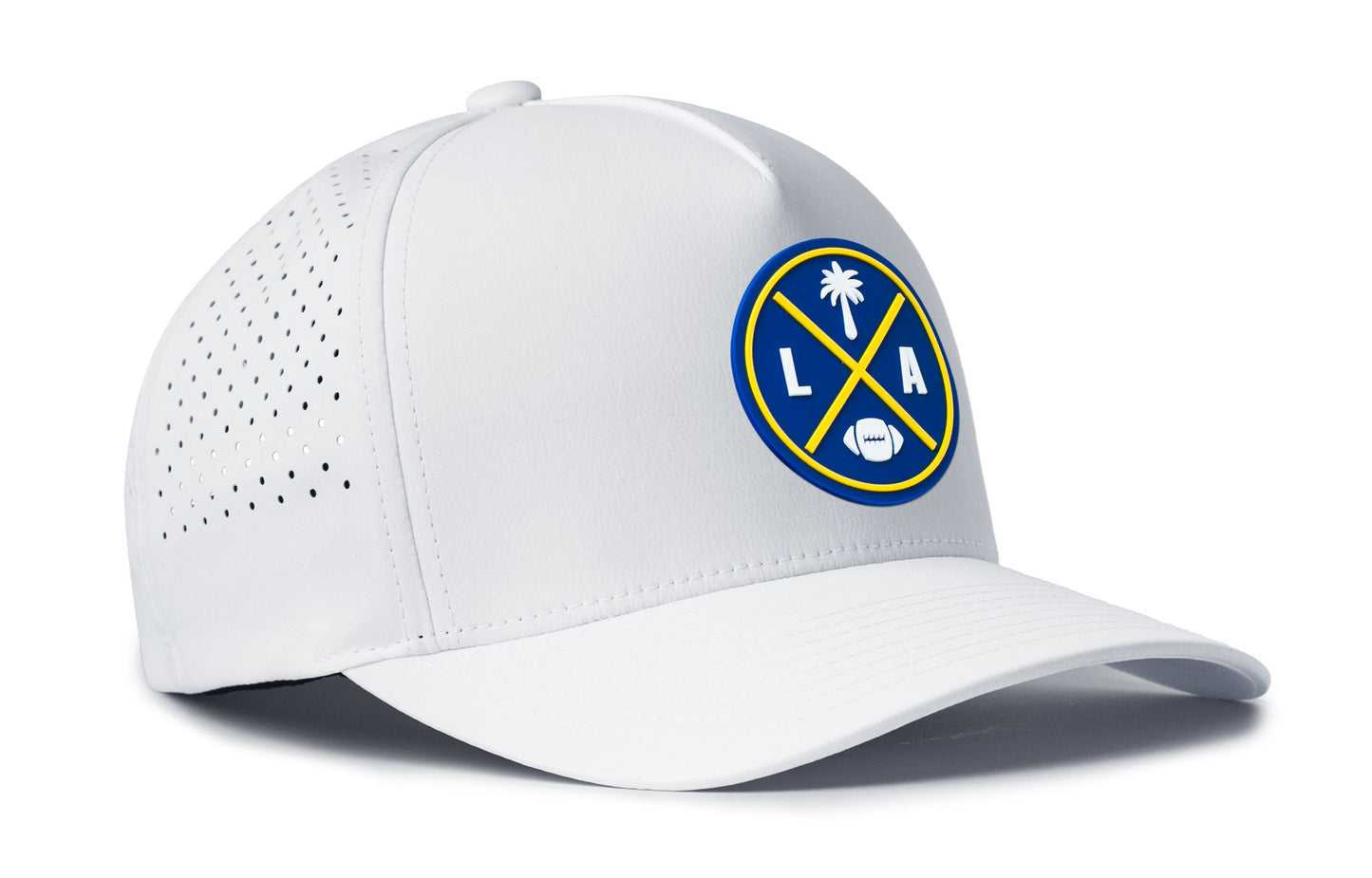 Los Angeles Football Performance 5-Panel Hat  |  Dark Blue LA X Flexfit® Snapback