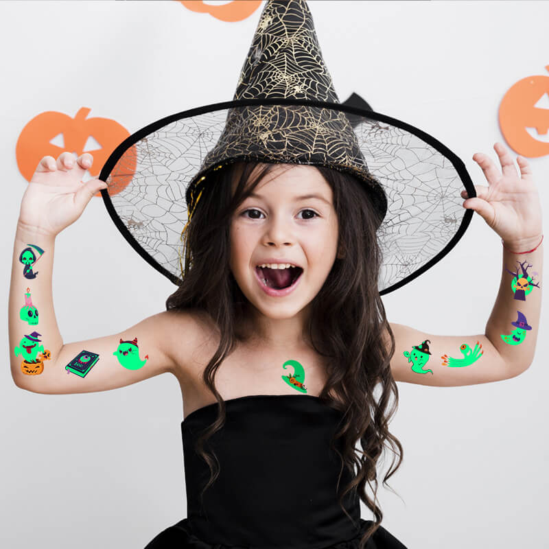 Halloween Cartoon Luminous Waterproof Tattoo Stickers
