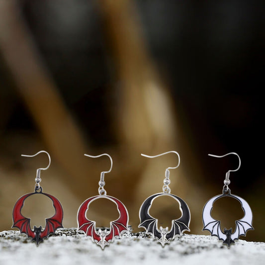 Halloween Dark Bat Zinc Alloy Earrings