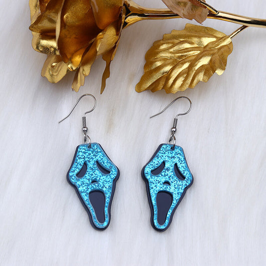 Halloween Grimace Skull Acrylic Earrings