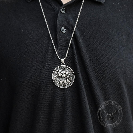 Halloween Hell Ghost Stainless Steel Pendant