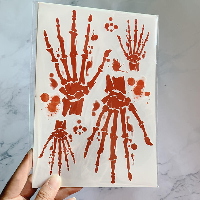 Halloween Skull hand Tempoprary Tattoo Sticker