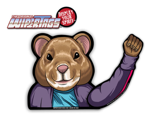 Hamster Waving WiperTags
