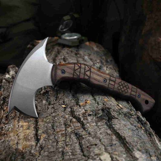 Handmade tomahawk "Dakuri" with tribal engraving