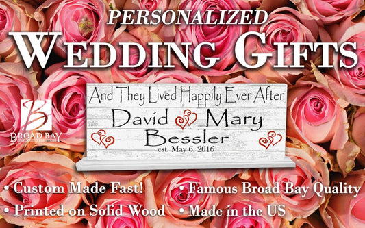 Happily Ever After Sign Custom Anniversary Gift or Wedding Gift With Names and Established Date