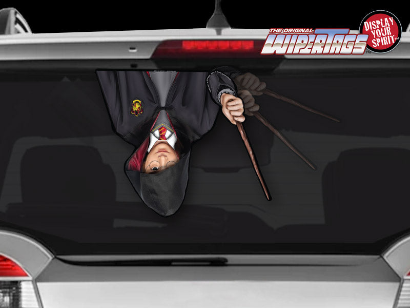 Boy Wizard Waving Wand WiperTag