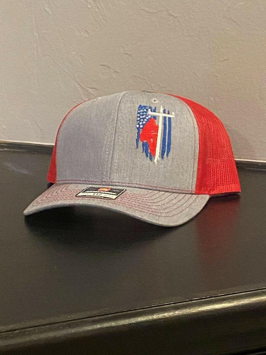 Embroidered Lineman Flag Hat